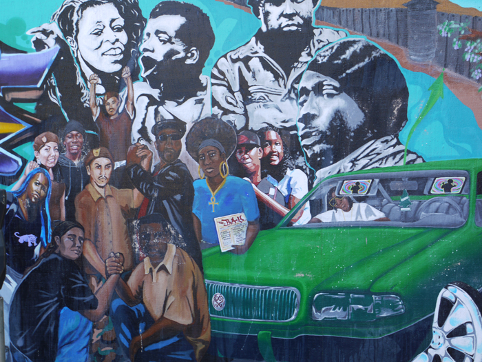 黒人を描くストリートアート